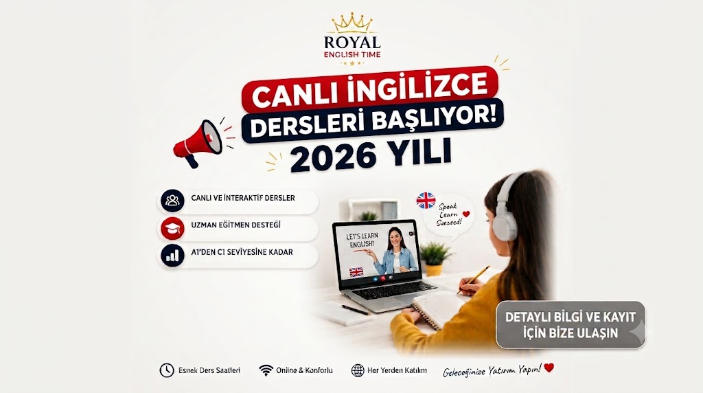 👑 🇬🇧 ROYAL ENGLISH TIME 👑 📚 2026 YILI CANLI DERSLERİ BAŞLIYOR! 🚀✨